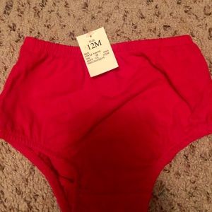 Red diaper cover